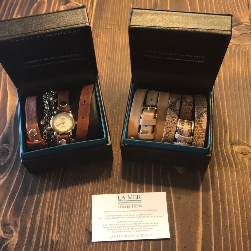 La Mer wrap watch + extra bands